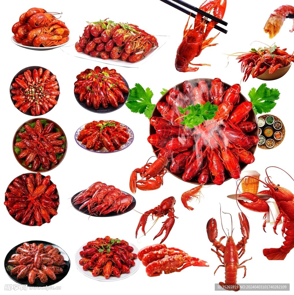 小龙虾素材