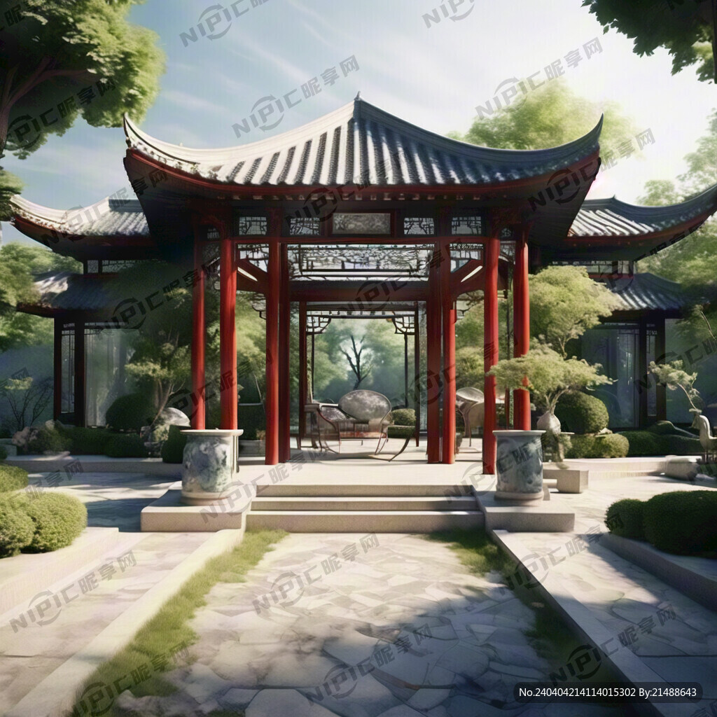 玻璃凉亭 阳光房 新中式风格