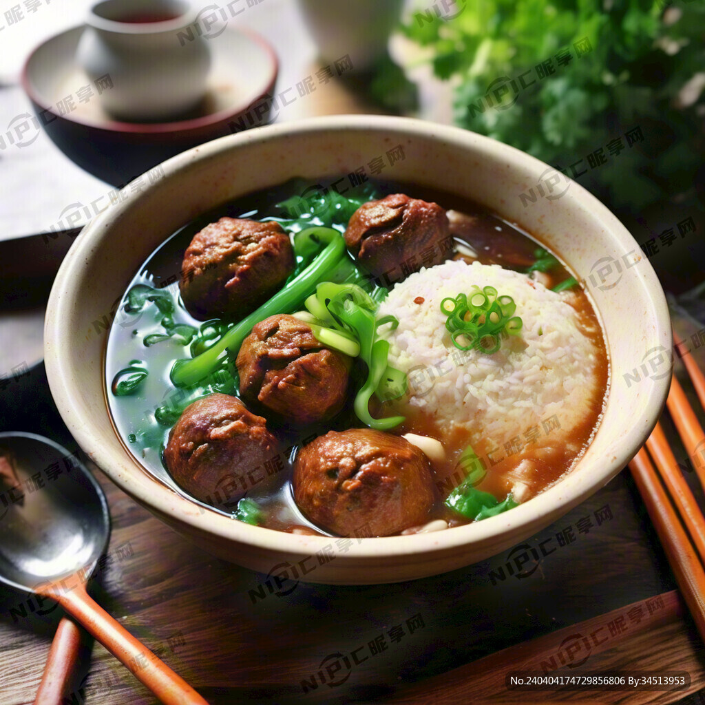 牛腩豆干狮子头饭