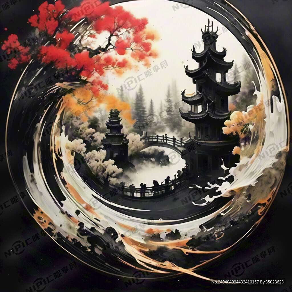 黑金极简 摄影镜头 中间留白