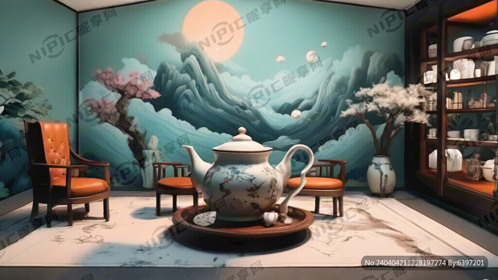新中式茶馆海报