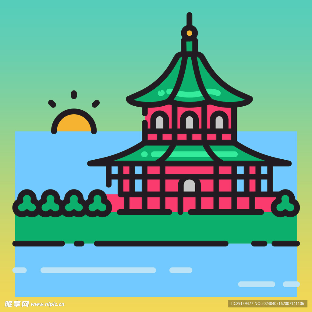           卡通建筑 
