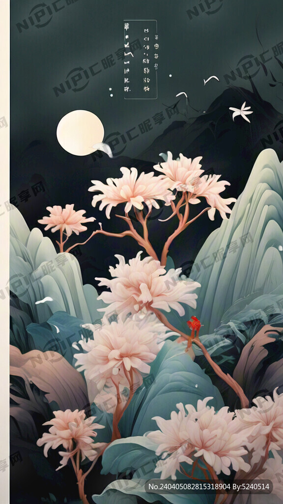 谷雨 节气 海报 手机 壁纸