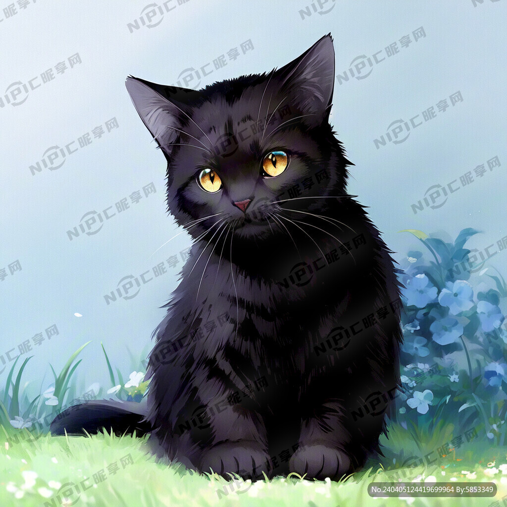 可爱的小猫 坐着抬右爪
