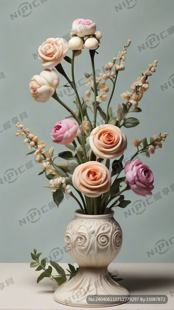 花艺 奶油风 弯曲形