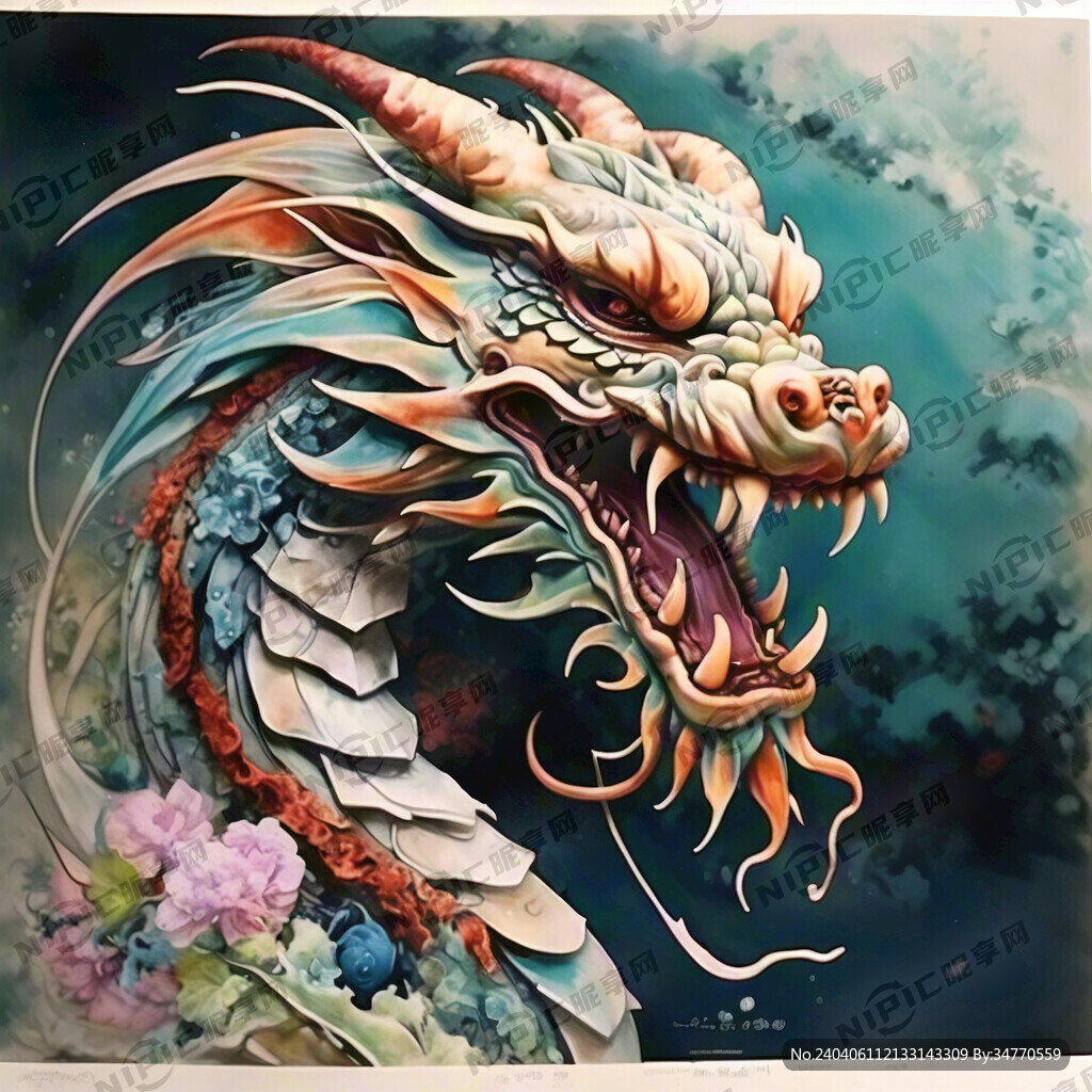 线条中国龙