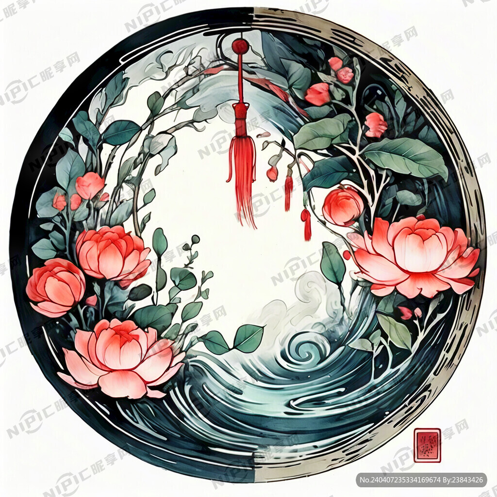 笔墨纸砚标志 中国风 水墨风