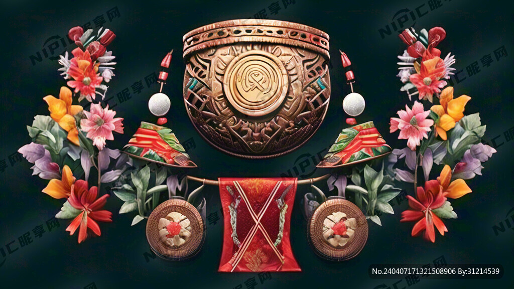 壮族三月三 铜鼓 绣球