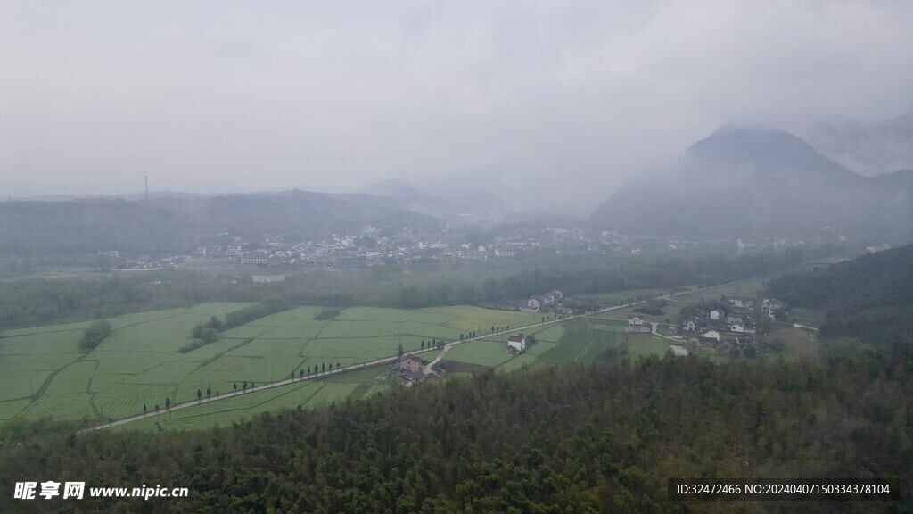 皖南山村航拍