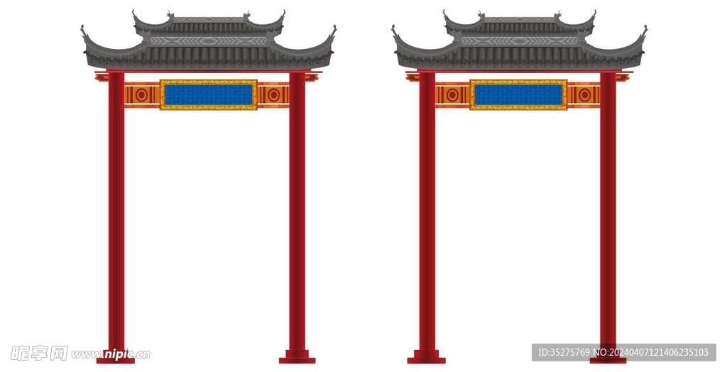 仿古门楼