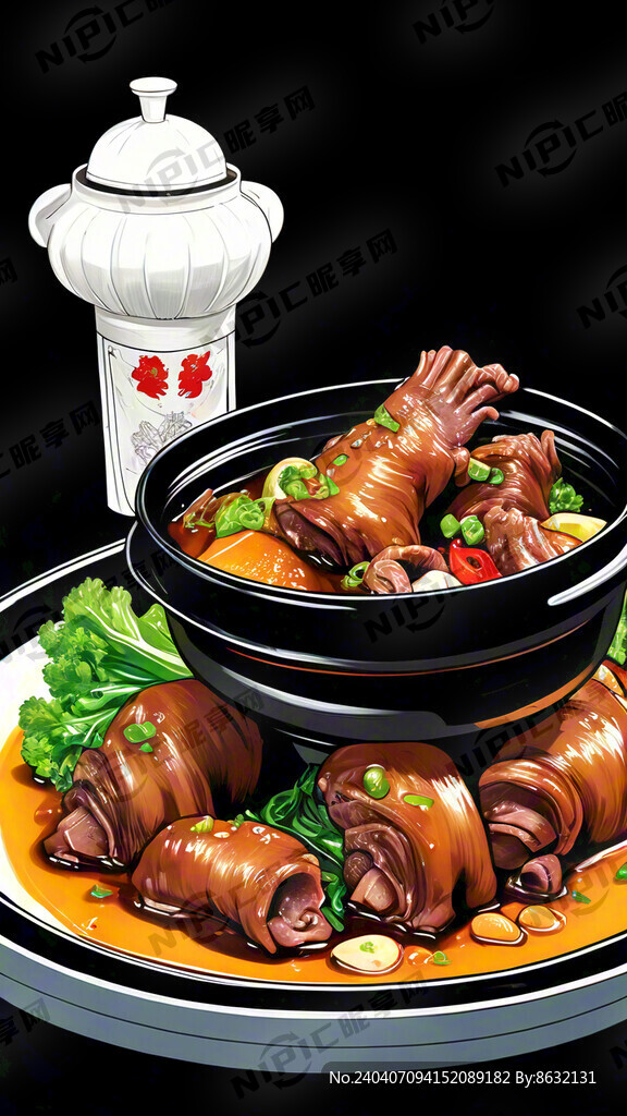 黄焖牛蹄菜海报