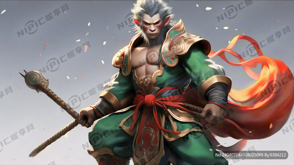 九霄之上的孙悟空