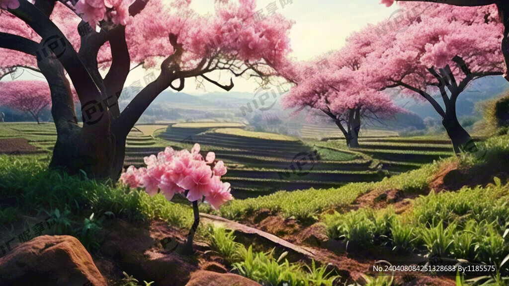 古树梅花 错落有致 层次明显