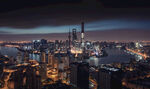黑色上海城市夜景