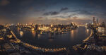 全景城市夜景