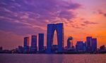 紫色城市建筑