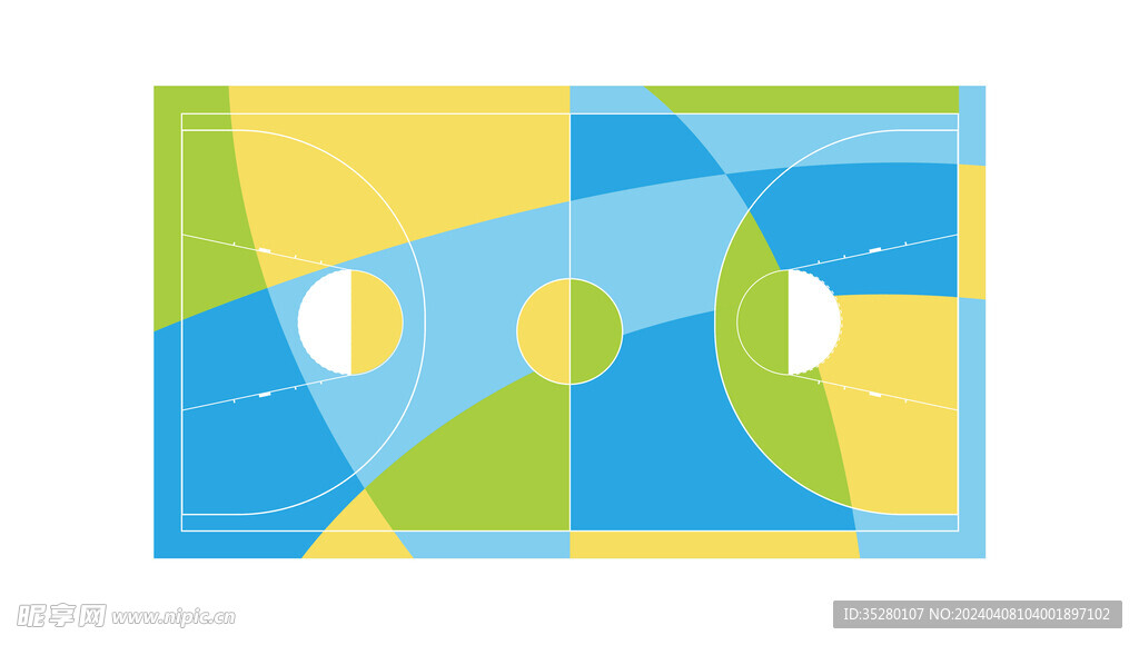 篮球场彩绘图案设计