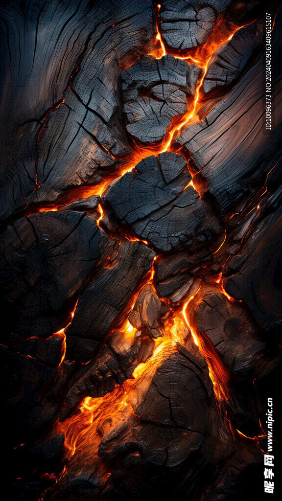 火山岩炭火背景图片