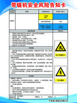 带锯机安全风险告知牌