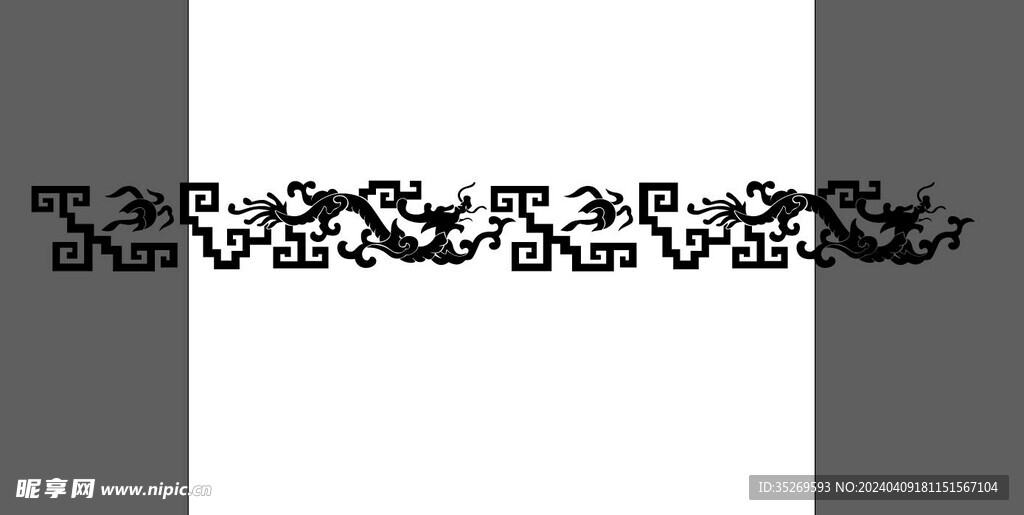 中式古典花纹底纹龙纹