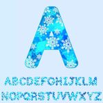 雪花圣诞字母