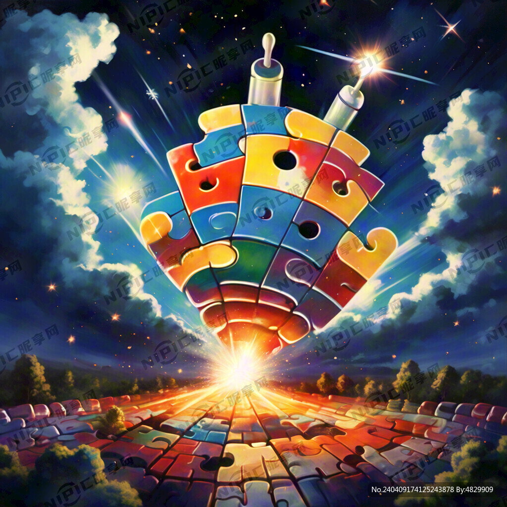 欢乐拼图 发射 散落 星空背景