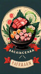 山葵烤肉标识