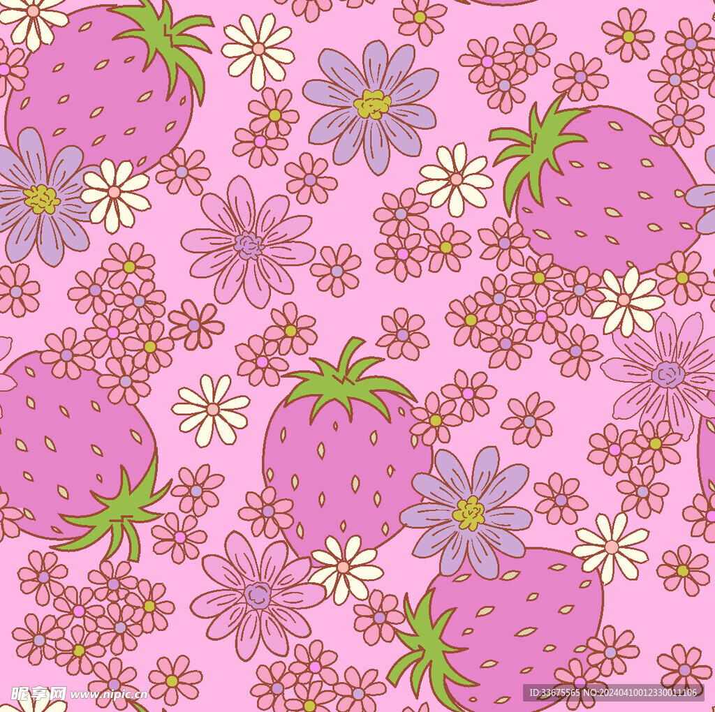手绘草莓