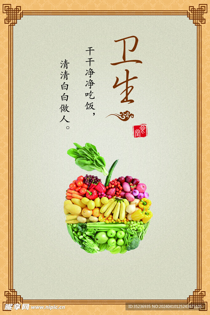 食堂文化展板卫生