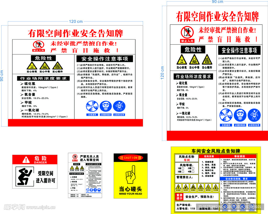 有限空间公示牌