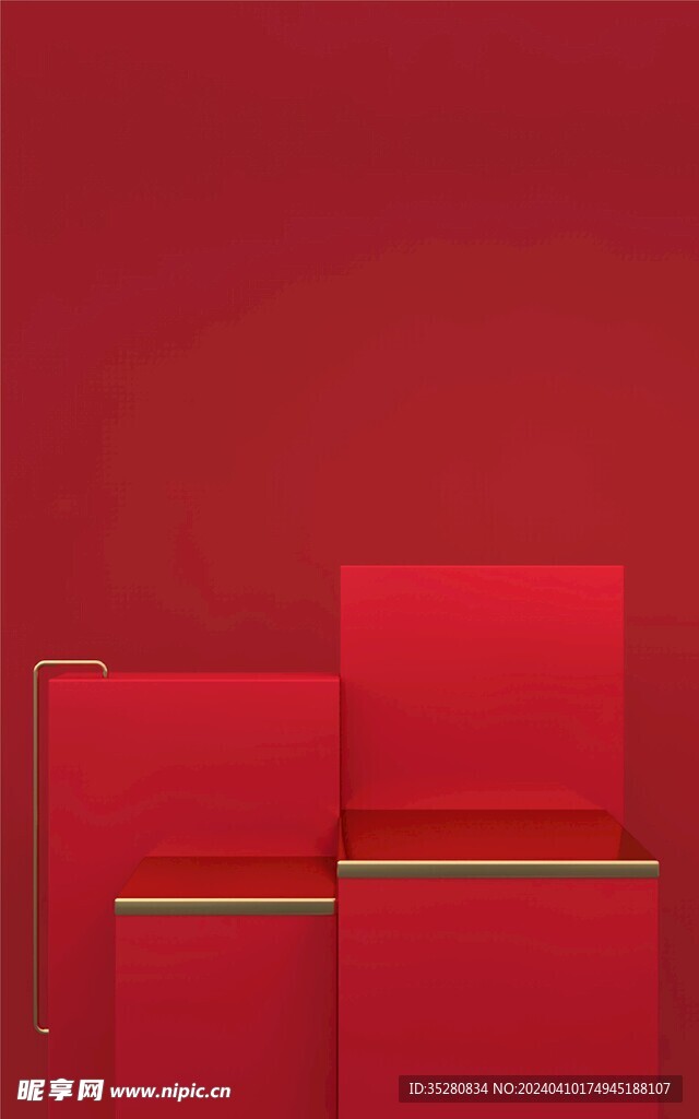 红色台子