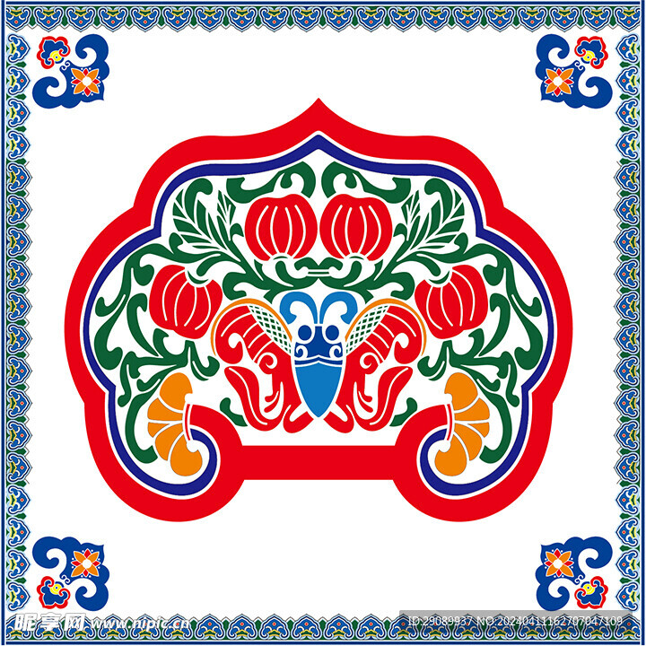 古典花纹边框传统花纹图案 