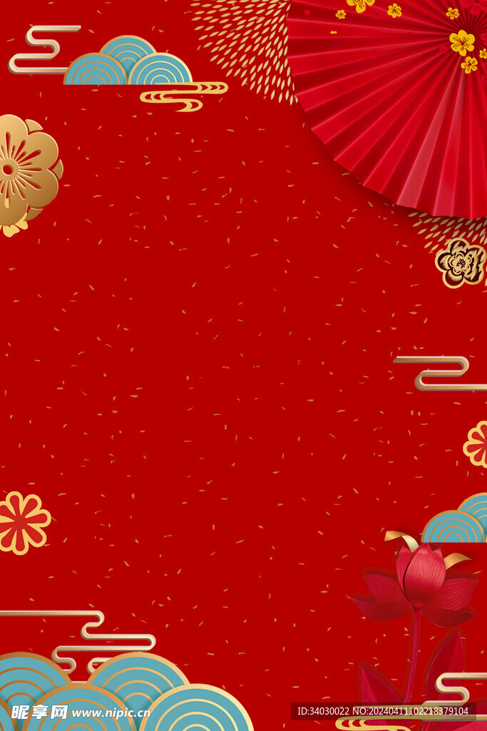 红色 中国风  底图
