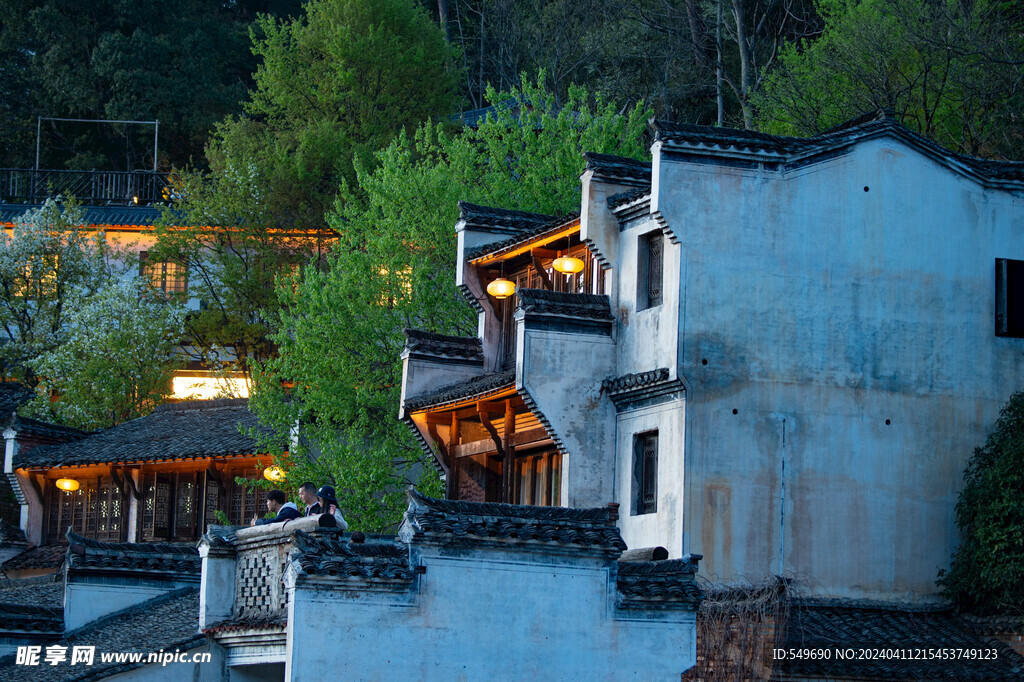 婺源篁岭夜景图片