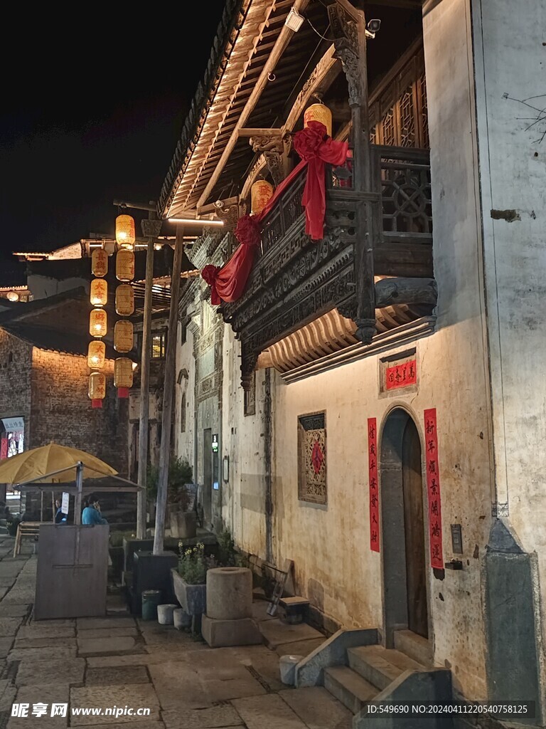 婺源篁岭夜景图片