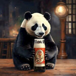 大熊猫手握啤酒