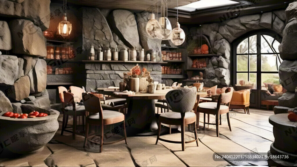 融合石餐厅装修效果图 龙虾店