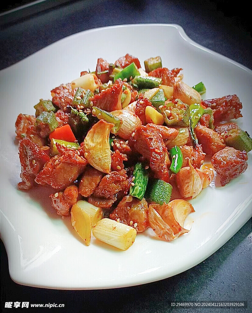 带皮蒜梅花肉