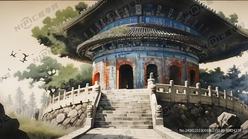 天坛肌理画