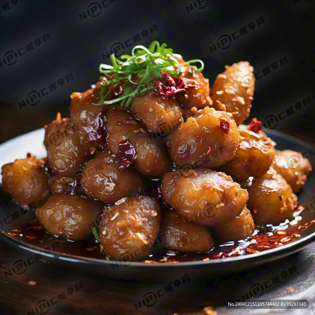 麻辣炸洋芋油润有光泽