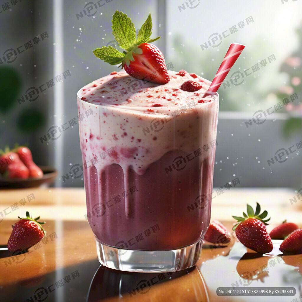 杯装草莓酸奶冰沙