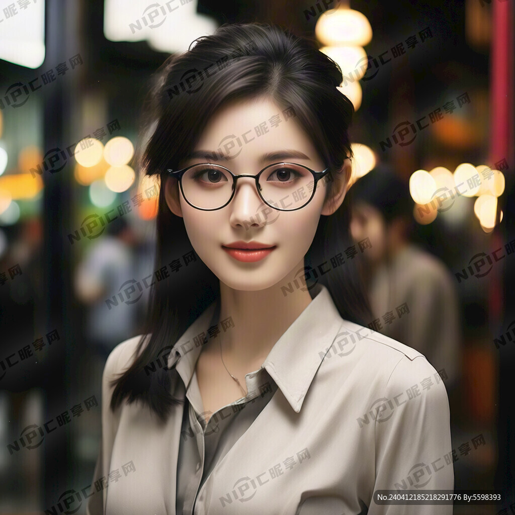 眼镜 美女