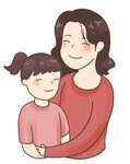 母女插画