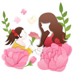 给母亲送鲜花