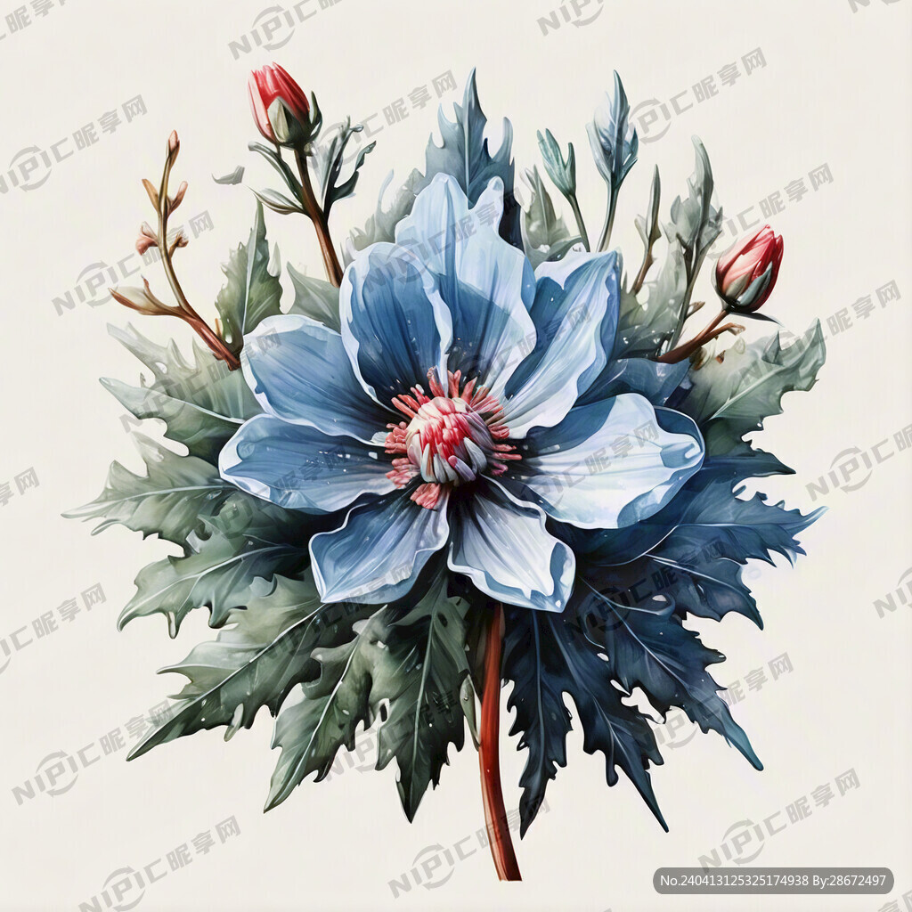 冰凌花 手绘风格