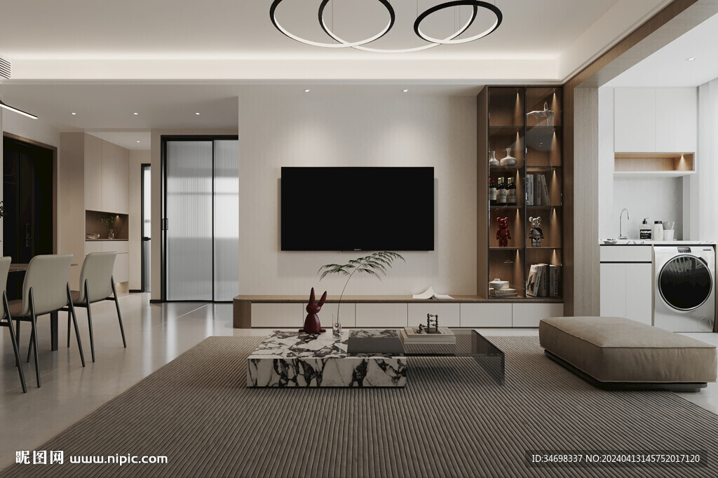 现代客厅沙发背景墙