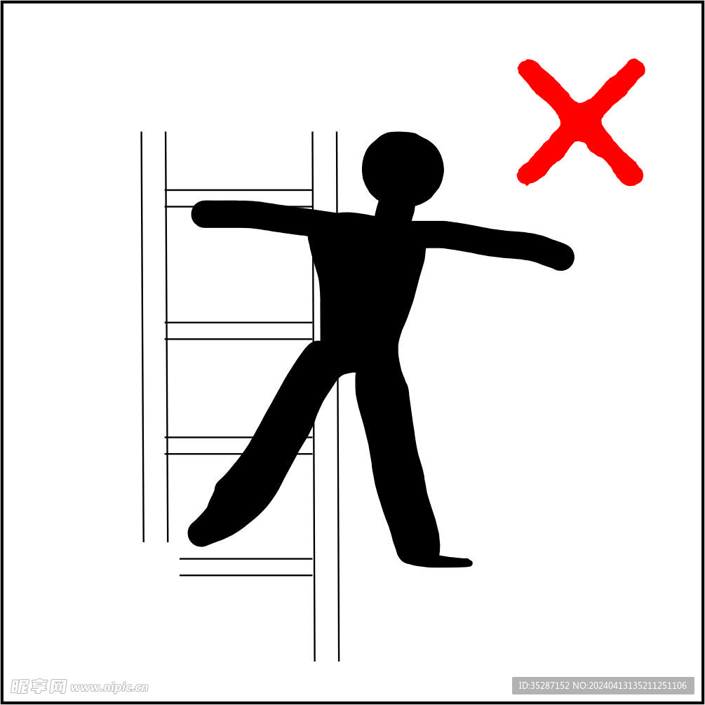 梯子安全标识