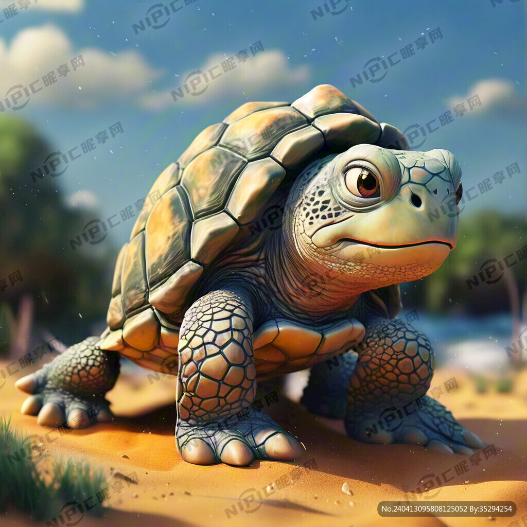 卡通海龟 狂麦斯沙地