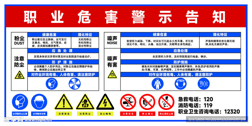 职业威海警示告知牌