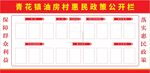 村级惠民政策公示栏  
